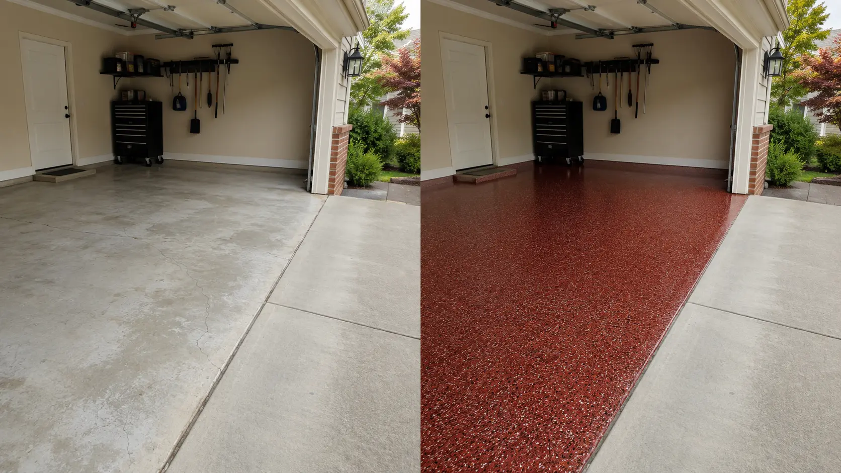 Epoxy floor coating project in Center Point Iowa