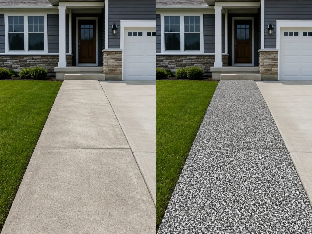 Front entry and walkway coating in Hiawatha Iowa