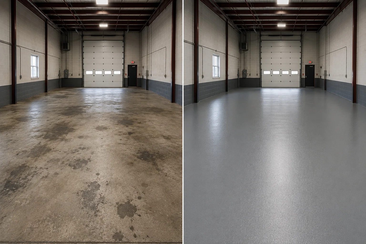 Professional finished floor in a Marion Iowa work facility planned around active service use