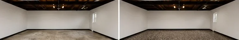 Garage floor coating transformation example in Raymond Iowa
